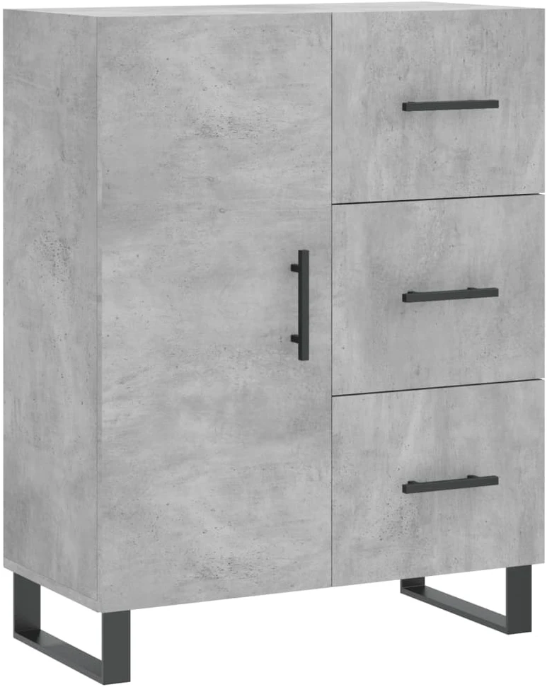 Komoda, betono pilkos spalvos, 69,5x34x180cm, apdirbta mediena