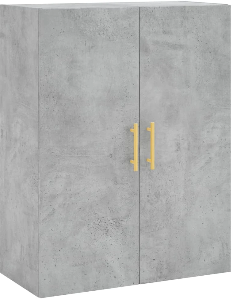 Komoda, betono pilkos spalvos, 69,5x34x180cm, apdirbta mediena