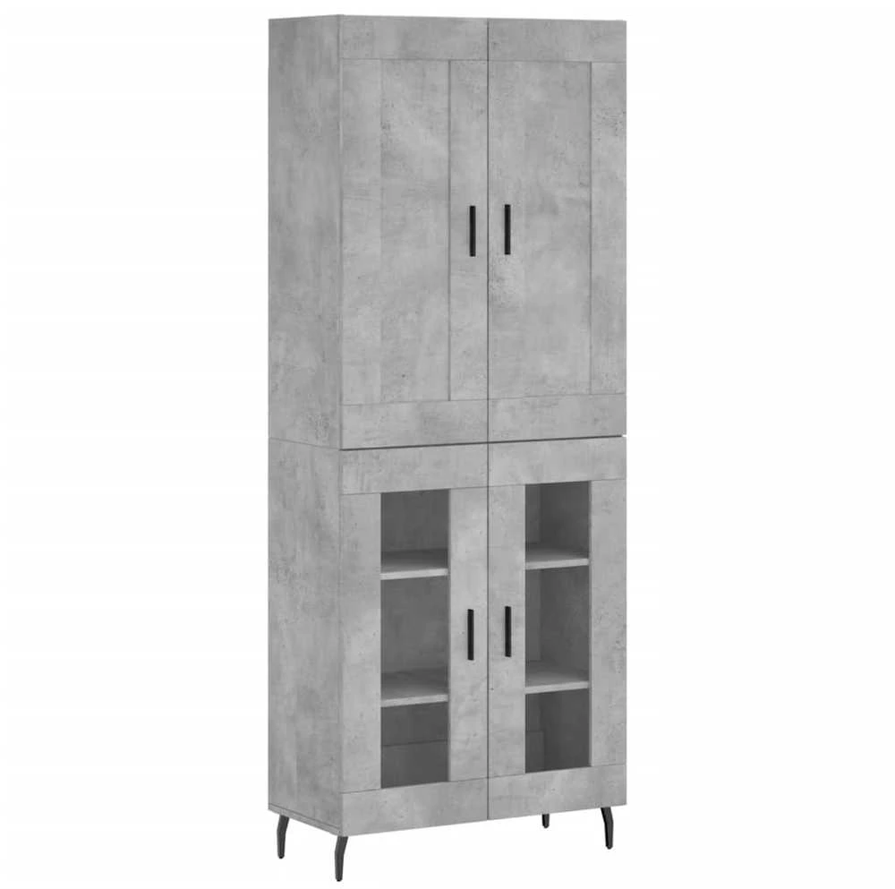 Komoda, betono pilkos spalvos, 69,5x34x180cm, apdirbta mediena