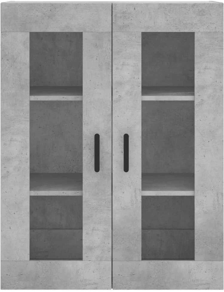 Komoda, betono pilkos spalvos, 69,5x34x180cm, apdirbta mediena