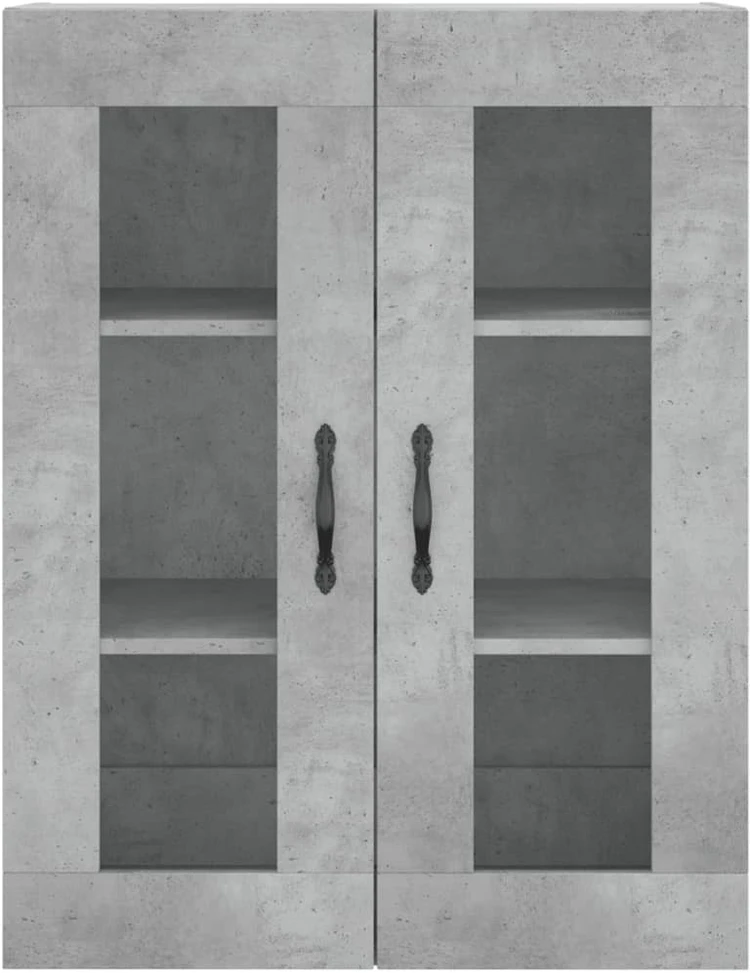Komoda, betono pilkos spalvos, 69,5x34x180cm, apdirbta mediena