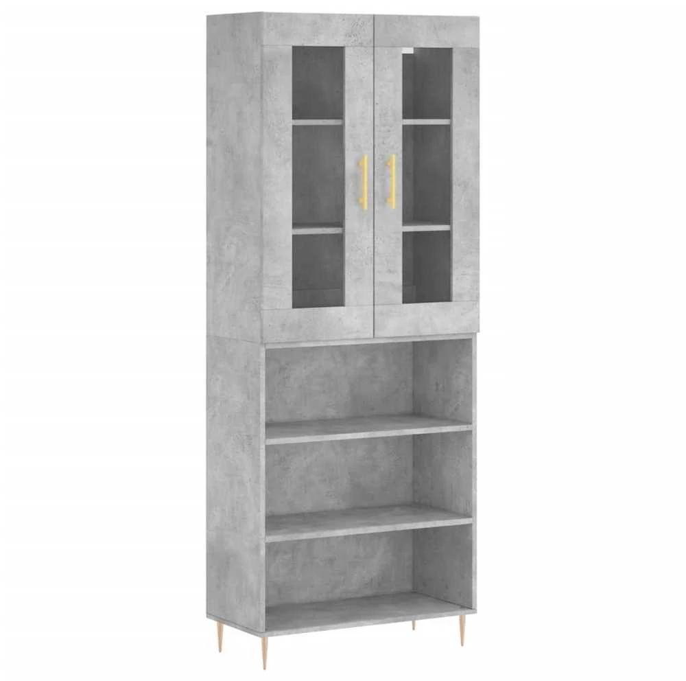 Komoda, betono pilkos spalvos, 69,5x34x180cm, apdirbta mediena