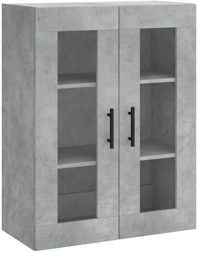 Komoda, betono pilkos spalvos, 69,5x34x180cm, apdirbta mediena