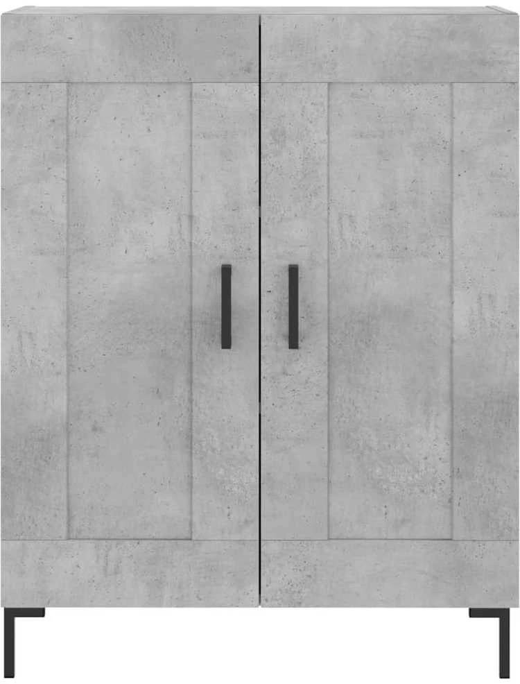Komoda, betono pilkos spalvos, 69,5x34x180cm, apdirbta mediena