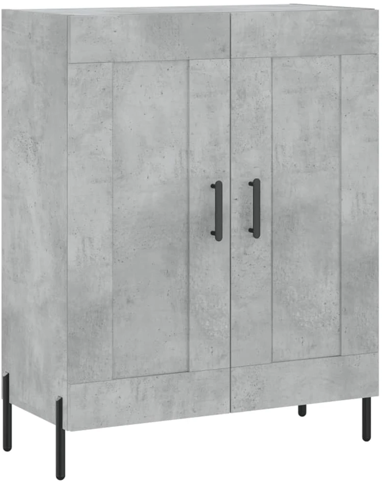 Komoda, betono pilkos spalvos, 69,5x34x180cm, apdirbta mediena