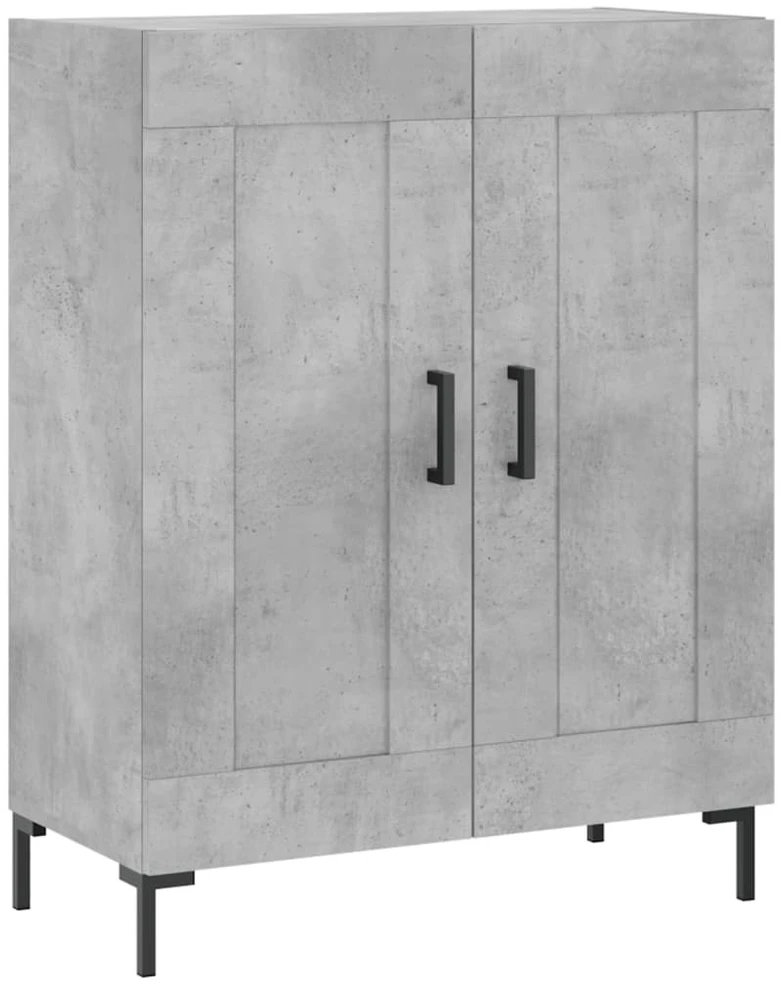 Komoda, betono pilkos spalvos, 69,5x34x180cm, apdirbta mediena