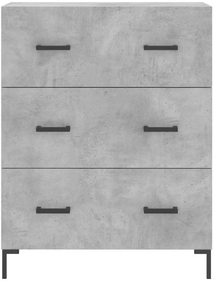Komoda, betono pilkos spalvos, 69,5x34x180cm, apdirbta mediena