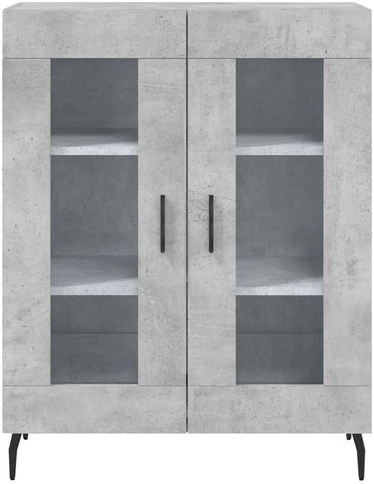 Komoda, betono pilkos spalvos, 69,5x34x180cm, apdirbta mediena