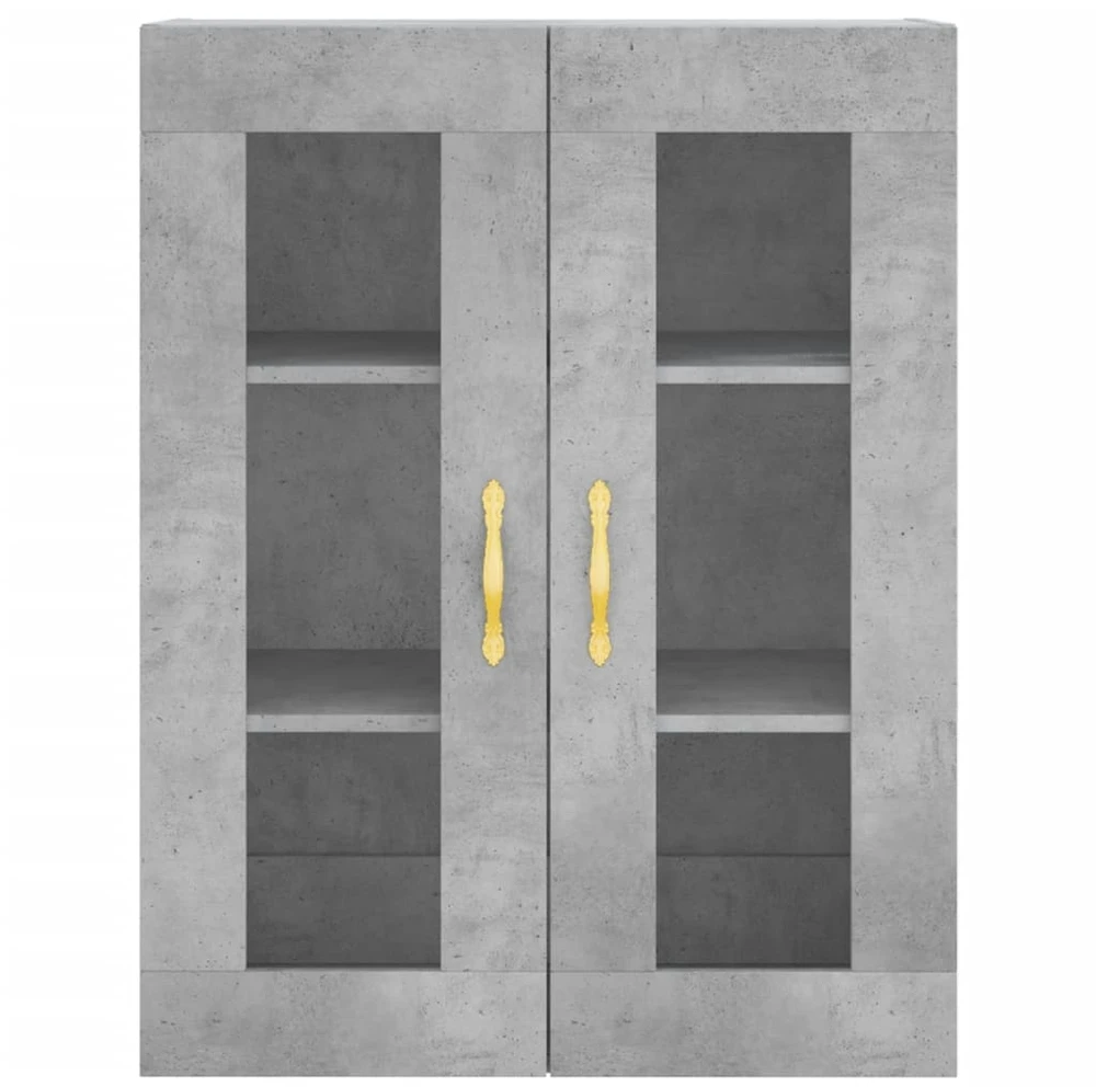 Komoda, betono pilkos spalvos, 69,5x34x180cm, apdirbta mediena
