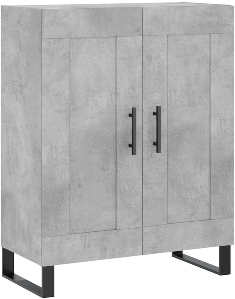 Komoda, betono pilkos spalvos, 69,5x34x180cm, apdirbta mediena