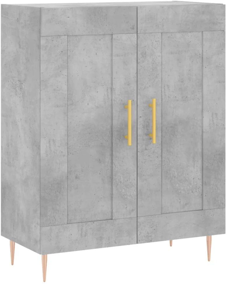 Komoda, betono pilkos spalvos, 69,5x34x180cm, apdirbta mediena
