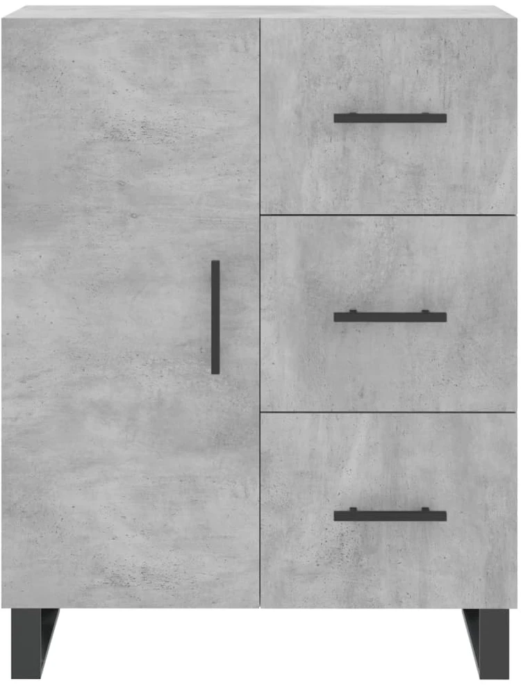 Komoda, betono pilkos spalvos, 69,5x34x180cm, apdirbta mediena