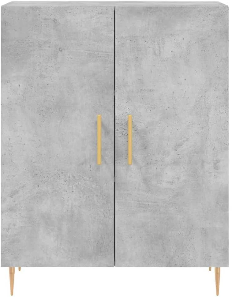 Komoda, betono pilkos spalvos, 69,5x34x180cm, apdirbta mediena
