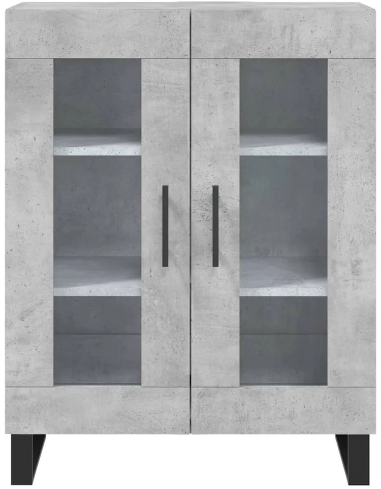Komoda, betono pilkos spalvos, 69,5x34x180cm, apdirbta mediena