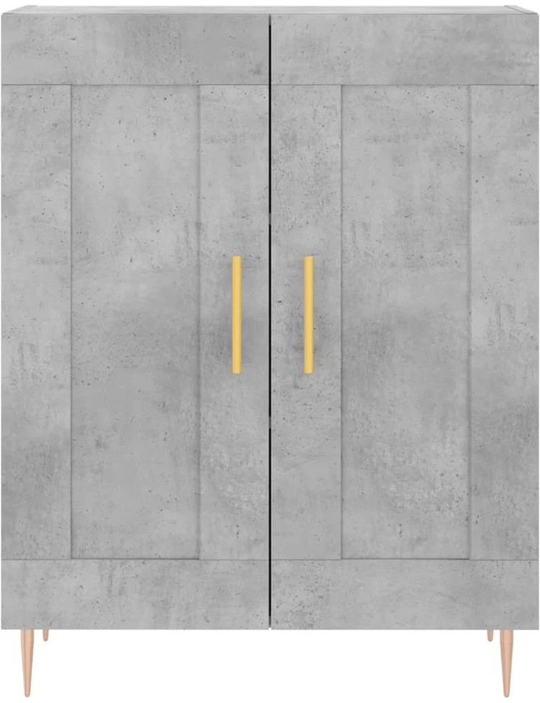 Komoda, betono pilkos spalvos, 69,5x34x180cm, apdirbta mediena