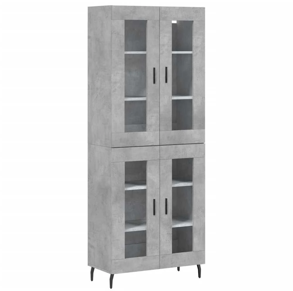 Komoda, betono pilkos spalvos, 69,5x34x180cm, apdirbta mediena