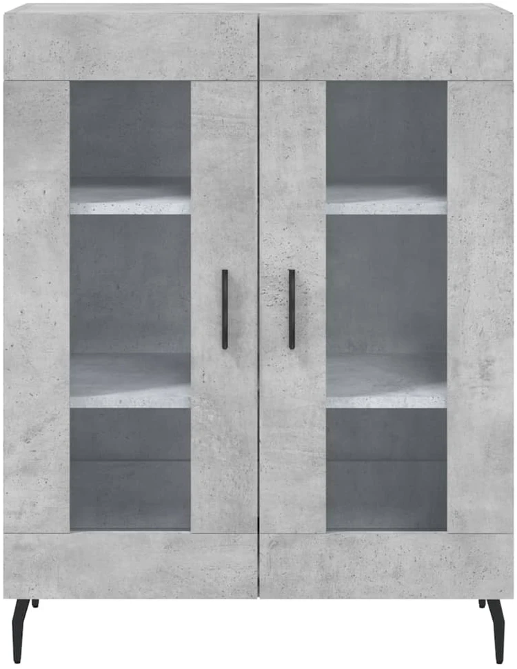 Komoda, betono pilkos spalvos, 69,5x34x180cm, apdirbta mediena