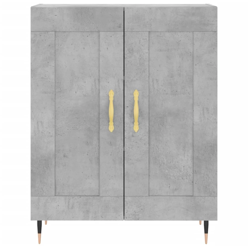 Komoda, betono pilkos spalvos, 69,5x34x180cm, apdirbta mediena