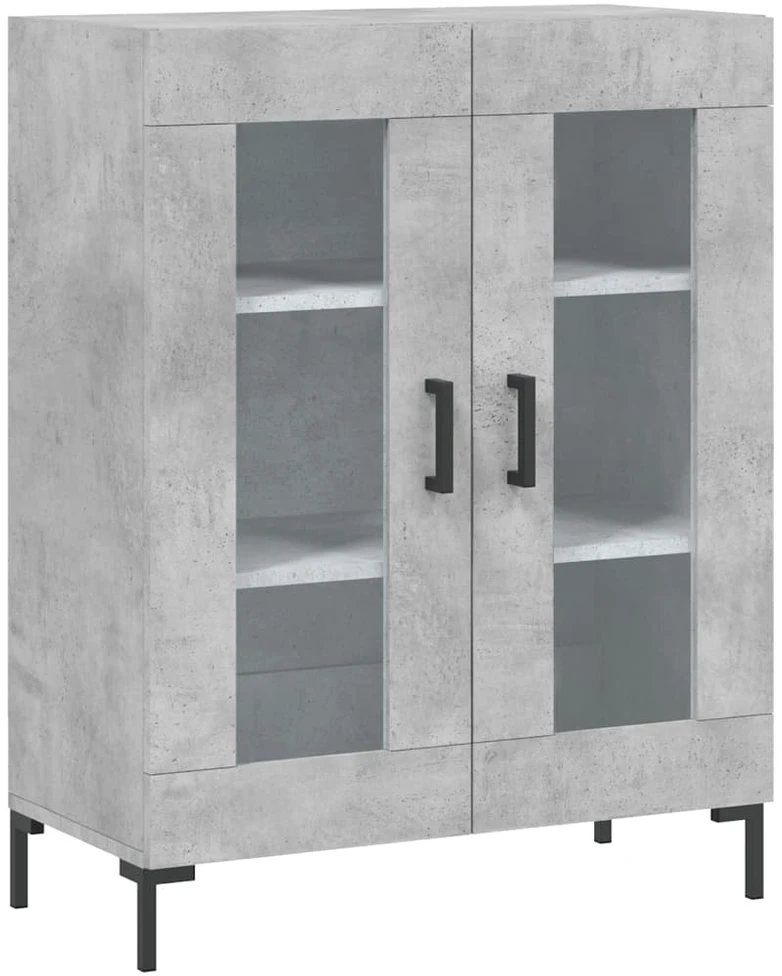 Komoda, betono pilkos spalvos, 69,5x34x180cm, apdirbta mediena
