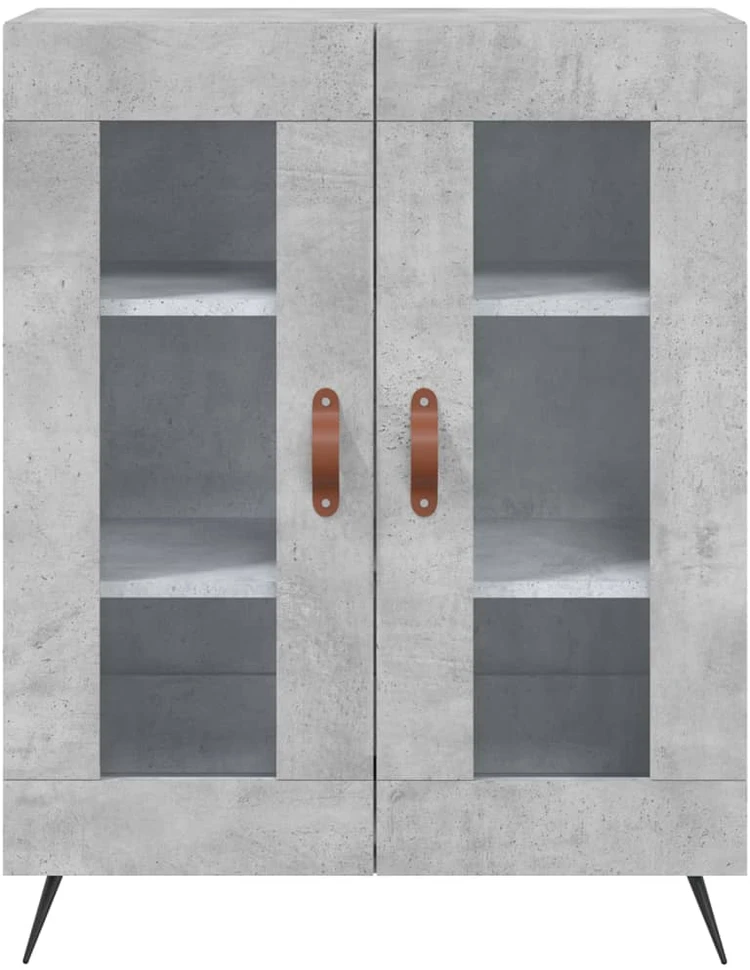 Komoda, betono pilkos spalvos, 69,5x34x180cm, apdirbta mediena