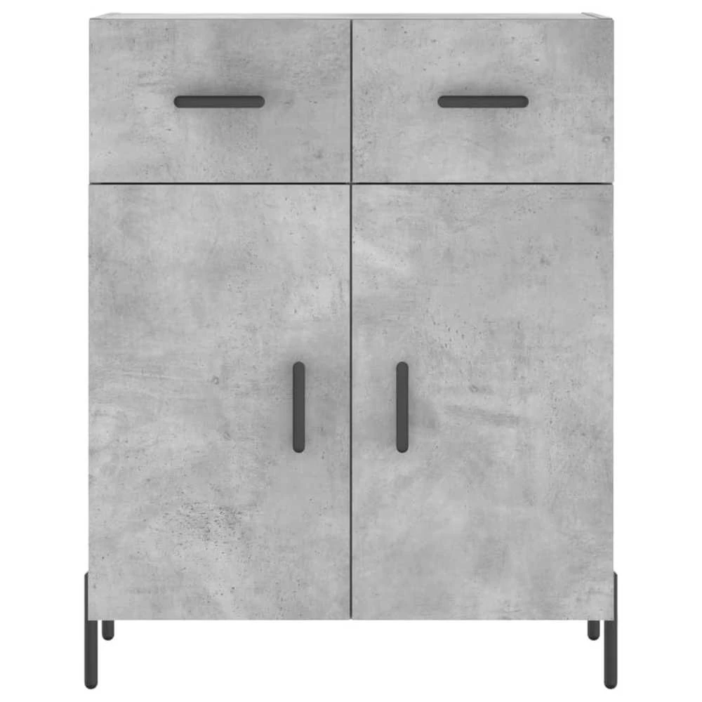 Komoda, betono pilkos spalvos, 69,5x34x180cm, apdirbta mediena