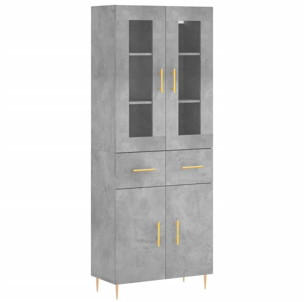 Komoda, betono pilkos spalvos, 69,5x34x180cm, apdirbta mediena
