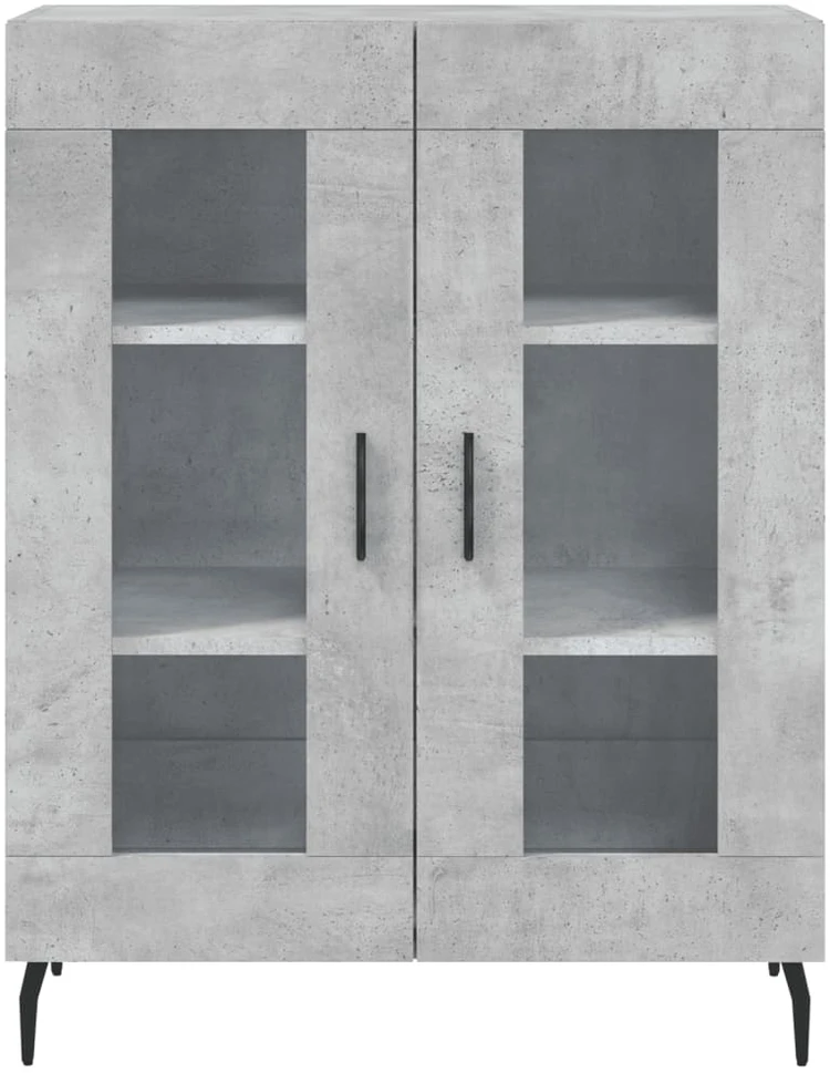 Komoda, betono pilkos spalvos, 69,5x34x180cm, apdirbta mediena