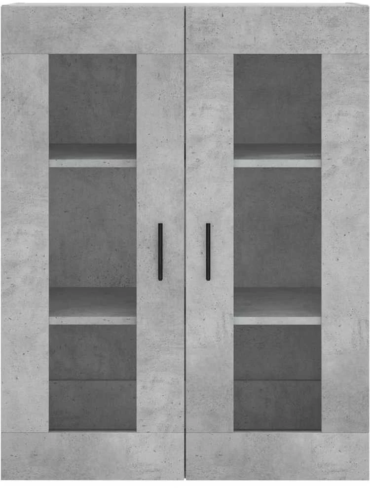 Komoda, betono pilkos spalvos, 69,5x34x180cm, apdirbta mediena