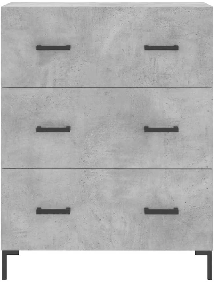 Komoda, betono pilkos spalvos, 69,5x34x180cm, apdirbta mediena