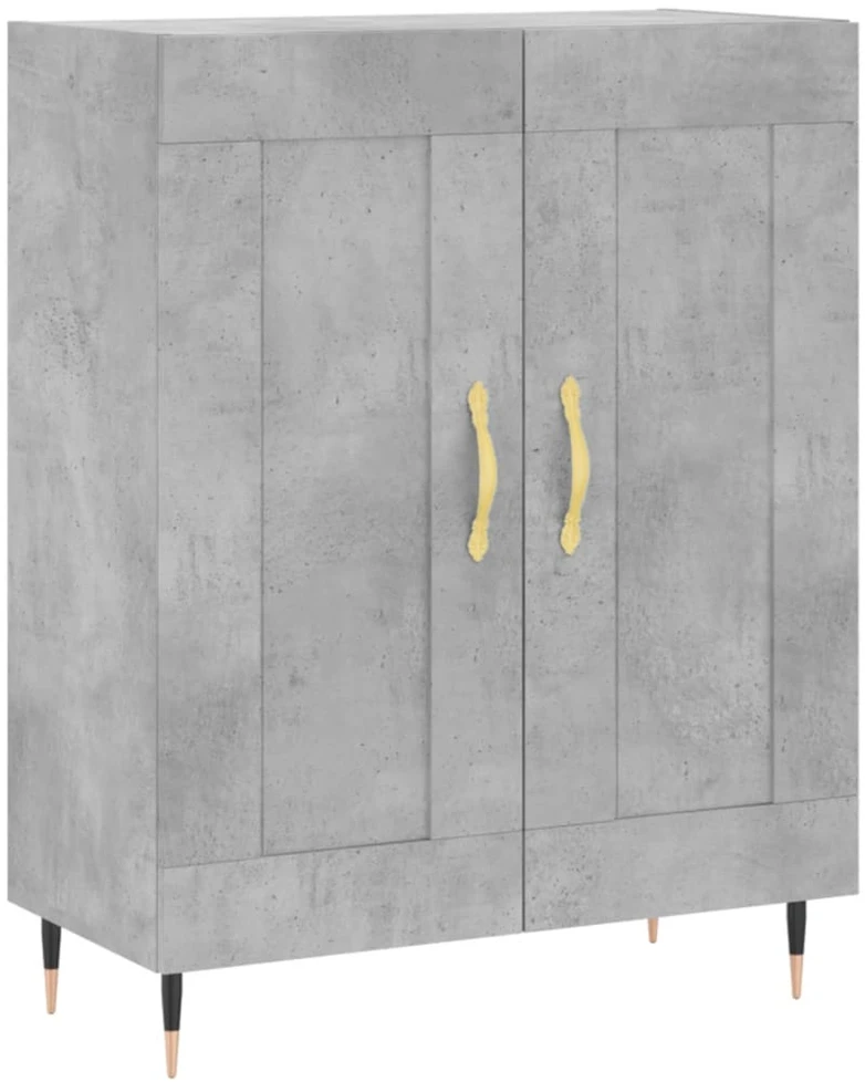 Komoda, betono pilkos spalvos, 69,5x34x180cm, apdirbta mediena