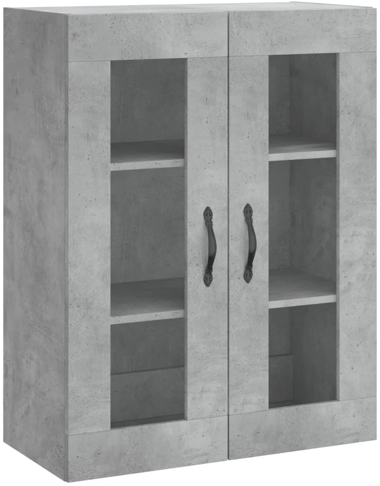 Komoda, betono pilkos spalvos, 69,5x34x180cm, apdirbta mediena