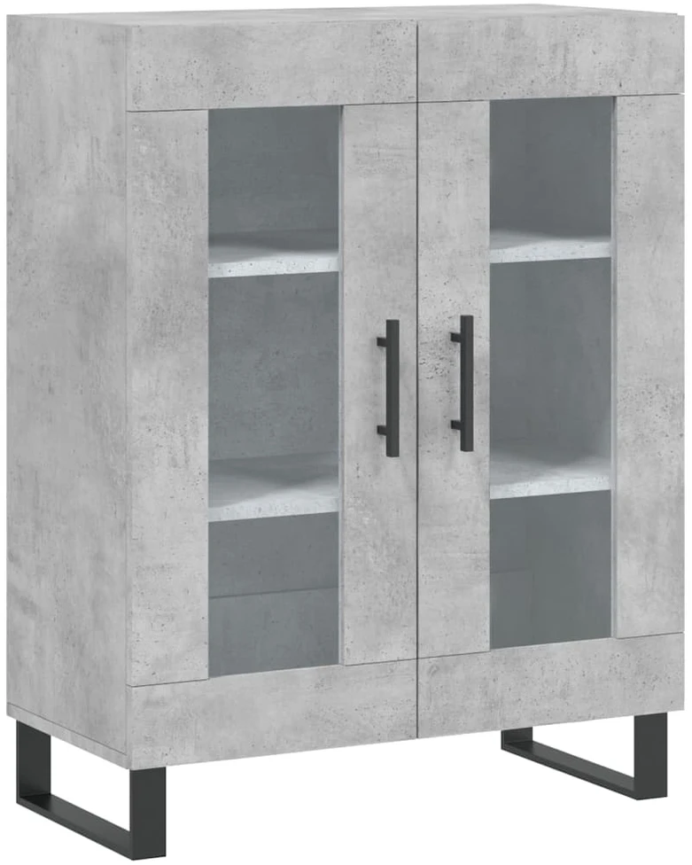 Komoda, betono pilkos spalvos, 69,5x34x180cm, apdirbta mediena
