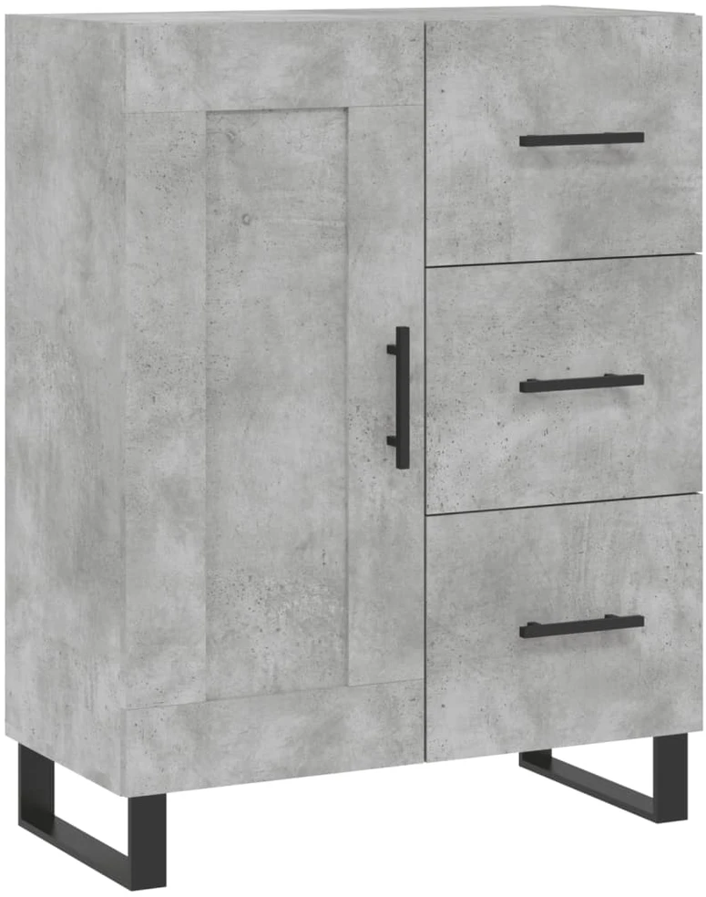 Komoda, betono pilkos spalvos, 69,5x34x180cm, apdirbta mediena
