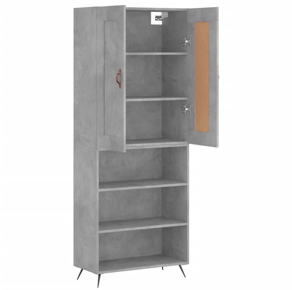 Komoda, betono pilkos spalvos, 69,5x34x180cm, apdirbta mediena