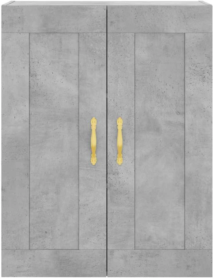 Komoda, betono pilkos spalvos, 69,5x34x180cm, apdirbta mediena