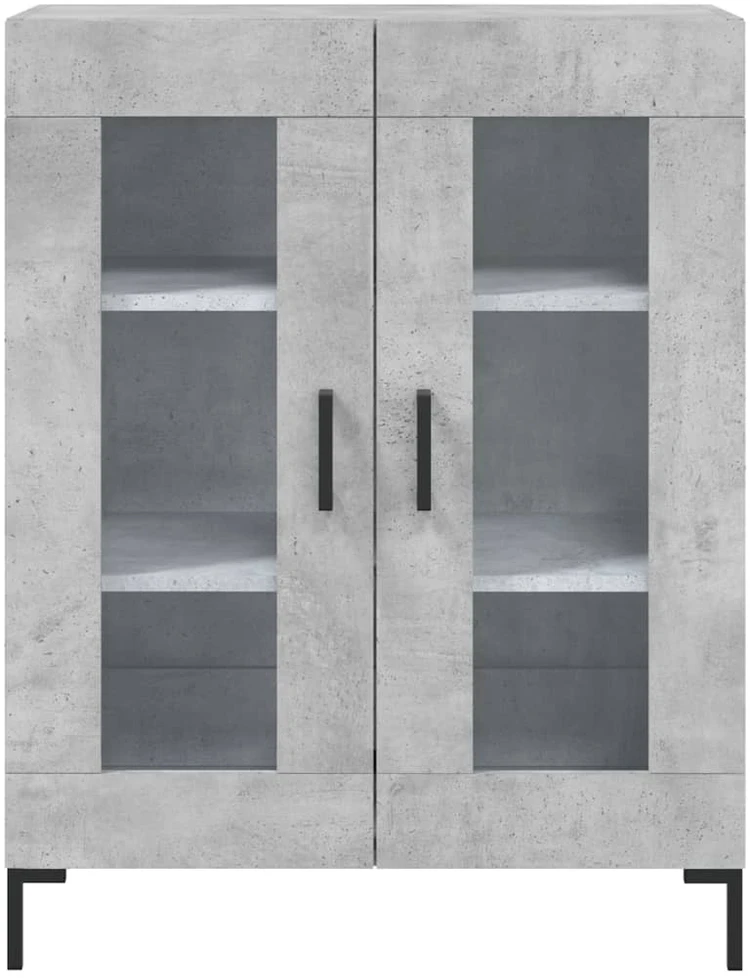 Komoda, betono pilkos spalvos, 69,5x34x180cm, apdirbta mediena