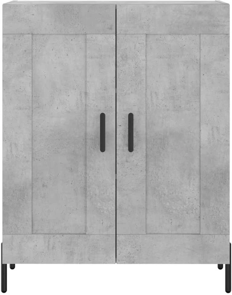 Komoda, betono pilkos spalvos, 69,5x34x180cm, apdirbta mediena