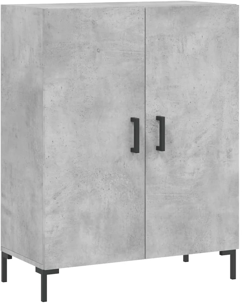Komoda, betono pilkos spalvos, 69,5x34x180cm, apdirbta mediena