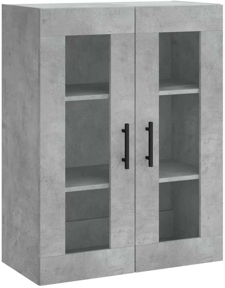 Komoda, betono pilkos spalvos, 69,5x34x180cm, apdirbta mediena