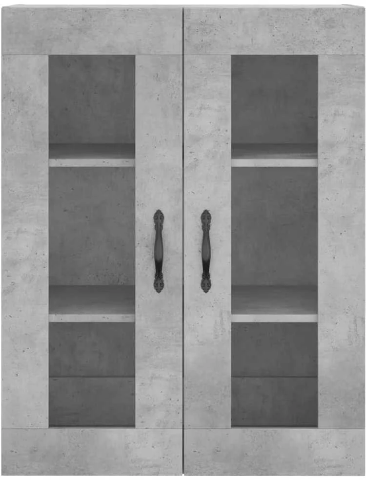 Komoda, betono pilkos spalvos, 69,5x34x180cm, apdirbta mediena