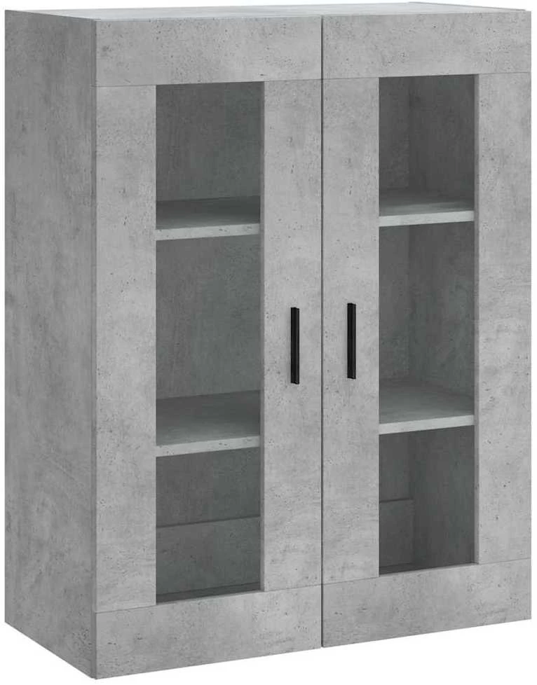 Komoda, betono pilkos spalvos, 69,5x34x180cm, apdirbta mediena