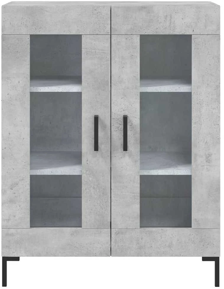 Komoda, betono pilkos spalvos, 69,5x34x180cm, apdirbta mediena
