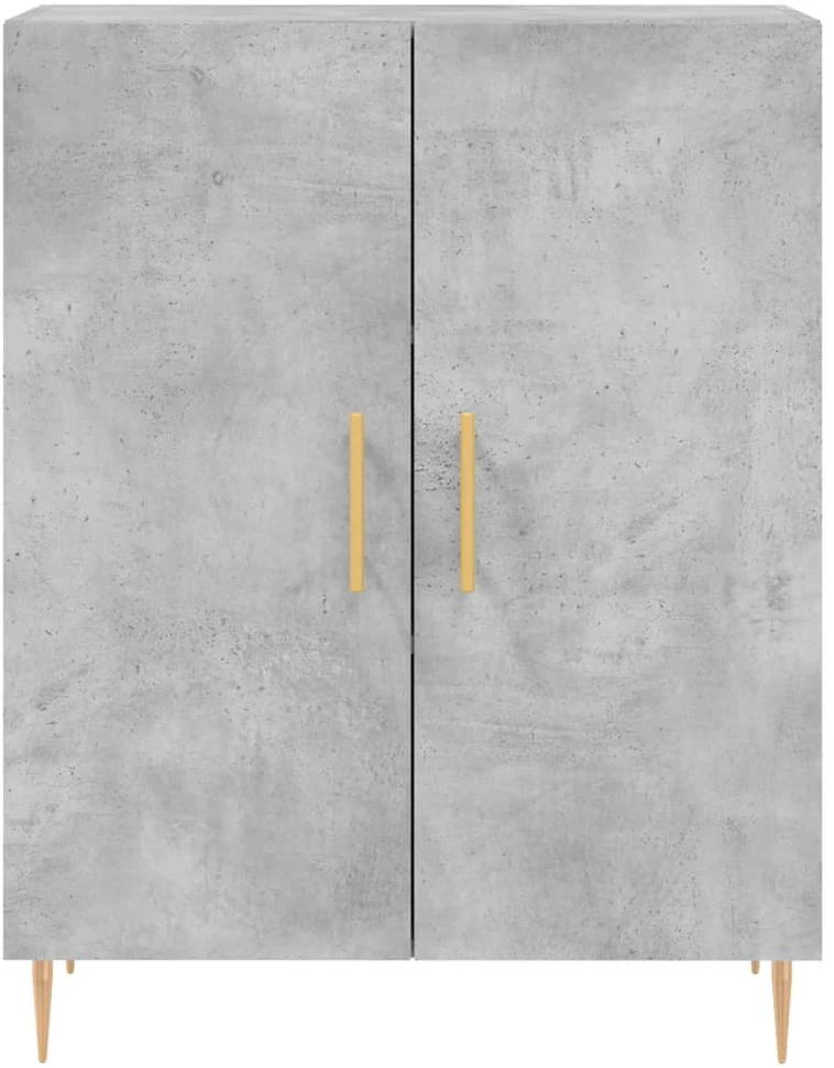 Komoda, betono pilkos spalvos, 69,5x34x180cm, apdirbta mediena