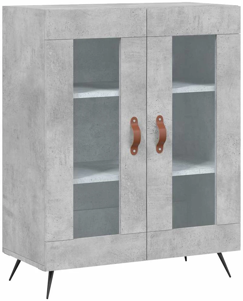 Komoda, betono pilkos spalvos, 69,5x34x180cm, apdirbta mediena