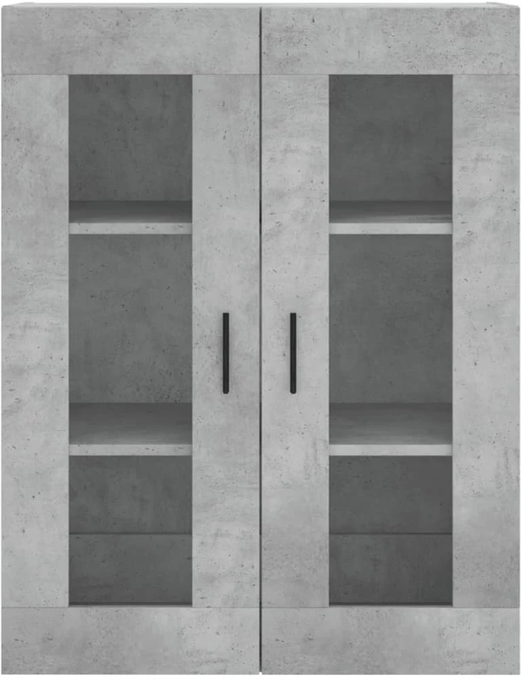 Komoda, betono pilkos spalvos, 69,5x34x180cm, apdirbta mediena