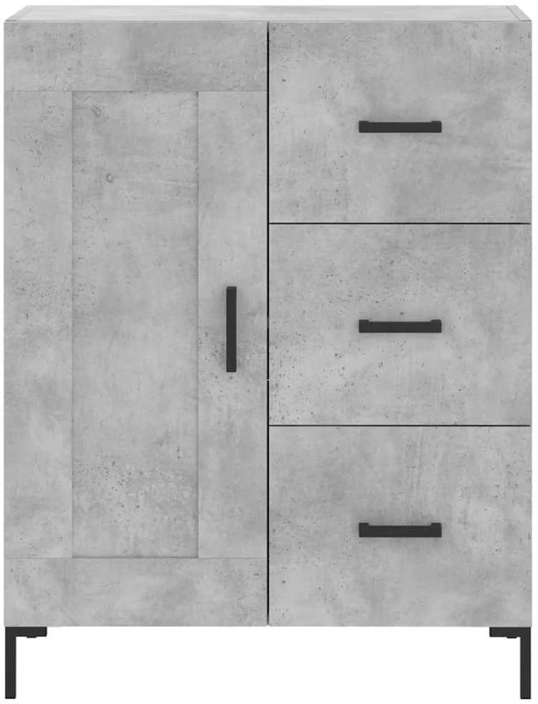 Komoda, betono pilkos spalvos, 69,5x34x180cm, apdirbta mediena