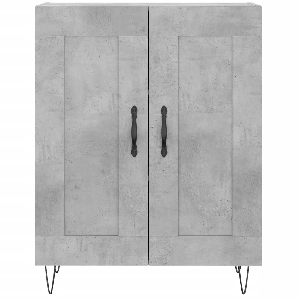 Komoda, betono pilkos spalvos, 69,5x34x180cm, apdirbta mediena