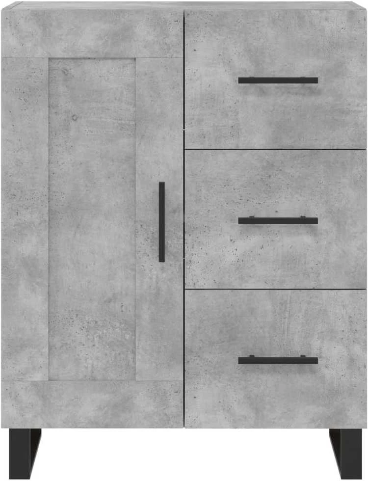 Komoda, betono pilkos spalvos, 69,5x34x180cm, apdirbta mediena