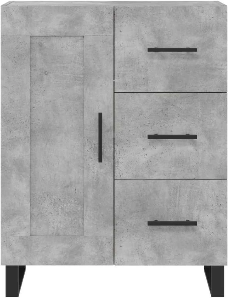 Komoda, betono pilkos spalvos, 69,5x34x180cm, apdirbta mediena