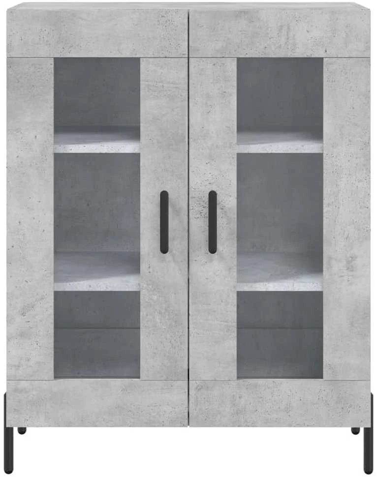 Komoda, betono pilkos spalvos, 69,5x34x180cm, apdirbta mediena